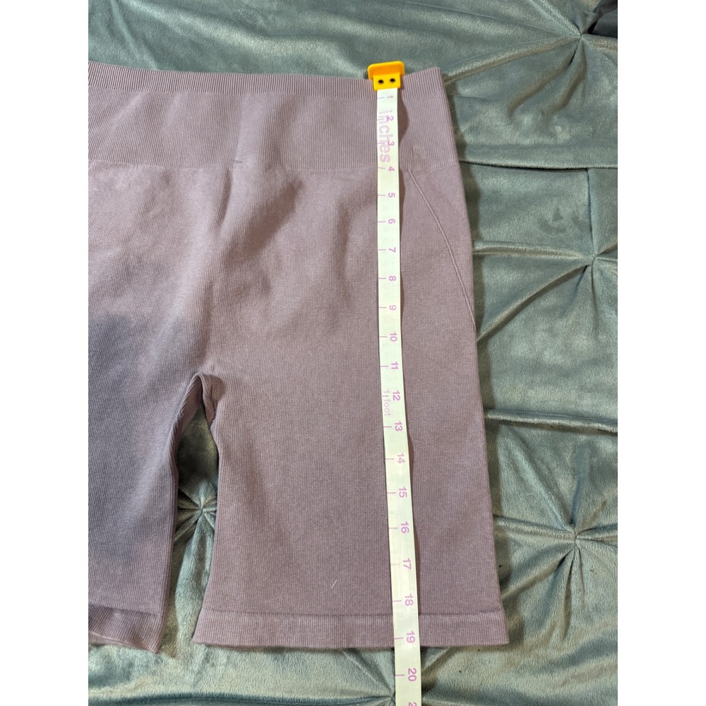 NWT Everlane Size XL/XXL Purple Biker Shorts Stretch High Waisted 7" Inseam - Picture 8 of 9